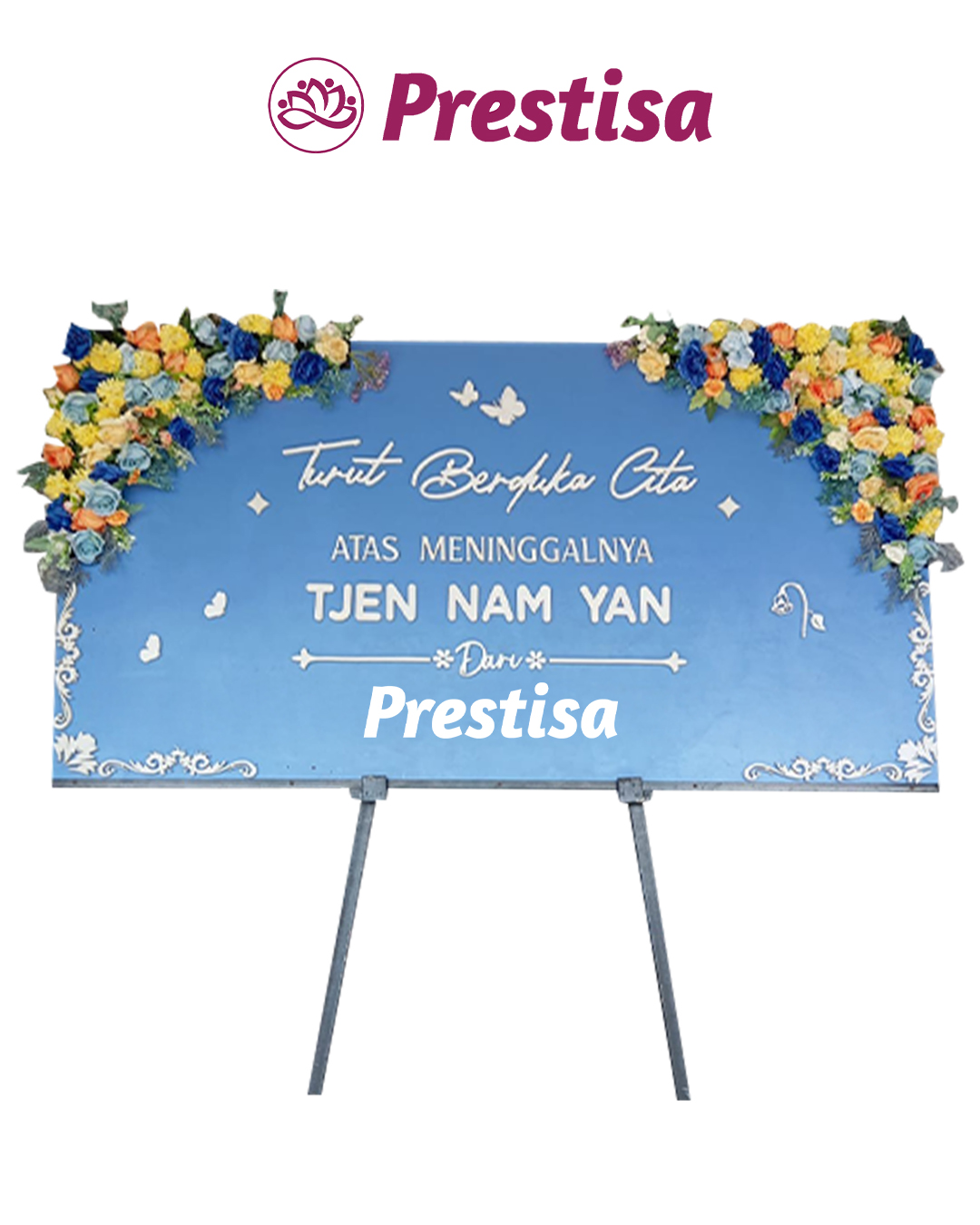 Karangan Bunga Papan Kayu - New 001