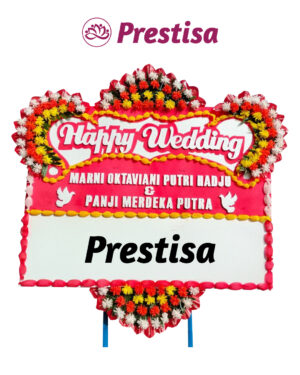Karangan Bunga Papan Wedding Manado - New 018