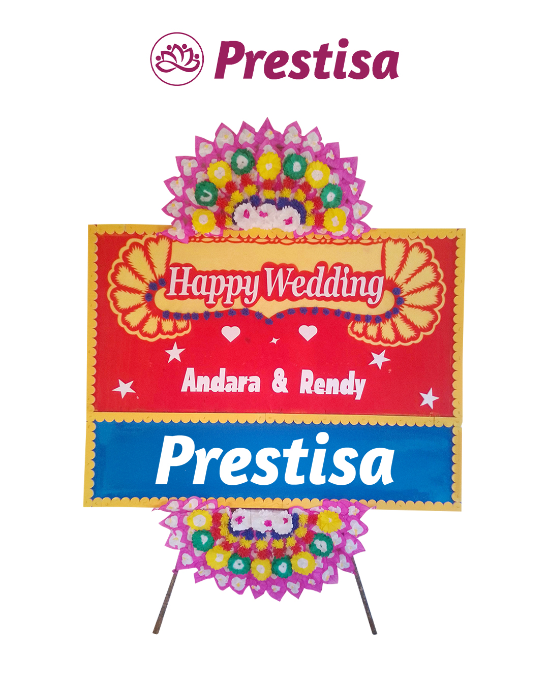 Karangan Bunga Papan Wedding Makassar - New 015