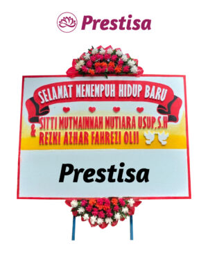 Karangan Bunga Papan Wedding Manado - New 015