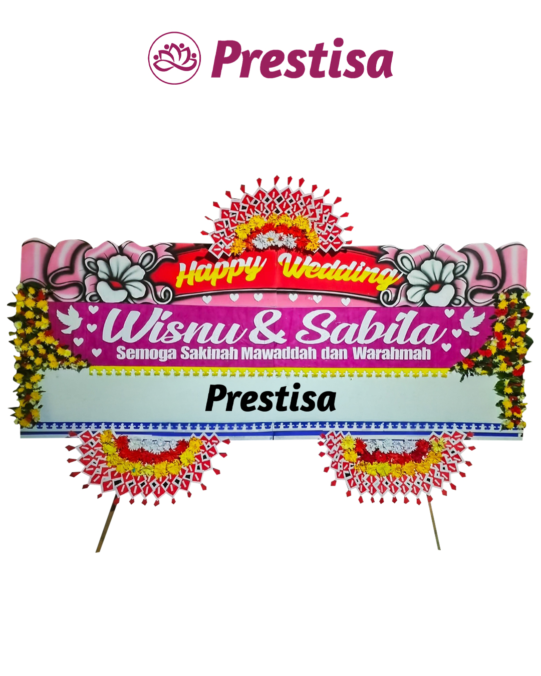 Karangan Bunga Papan Wedding Semarang - New 025