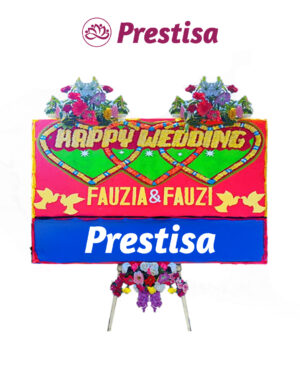 Karangan Bunga Papan Wedding Makassar - New 017