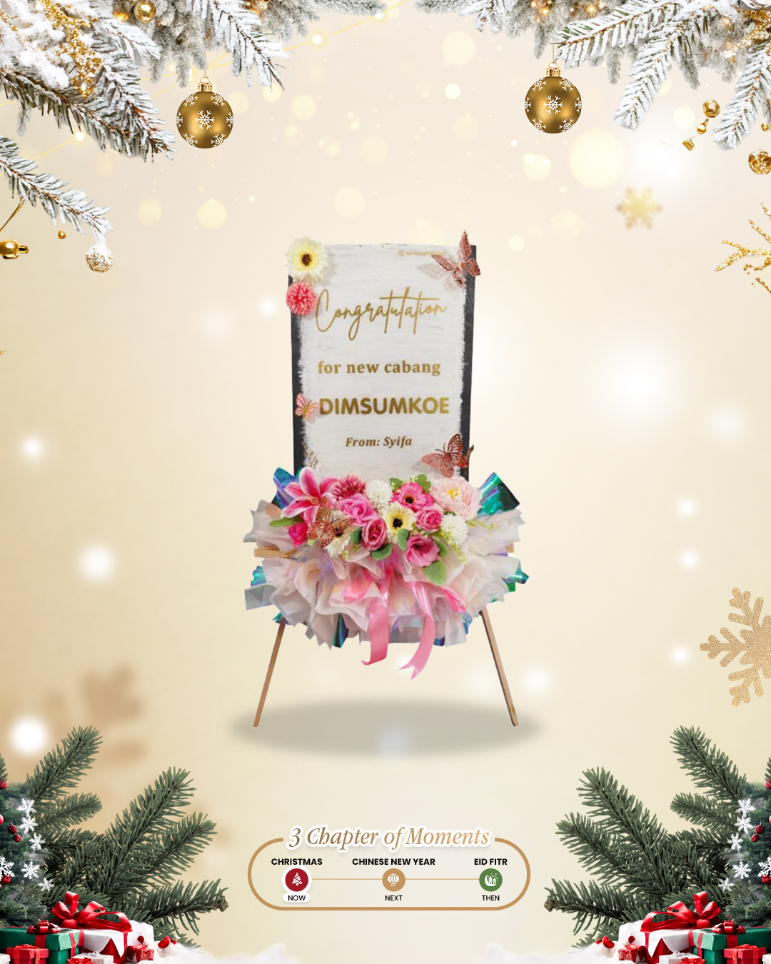 Karangan Bunga Papan Akrilik - New - 014