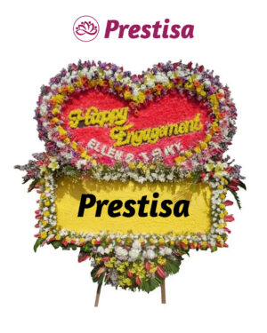 Karangan Bunga Love - New 017