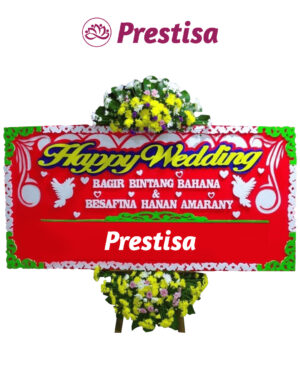 Karangan Bunga Papan Wedding Sukabumi - New 020