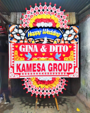Karangan Bunga Papan - Wedding - New 001