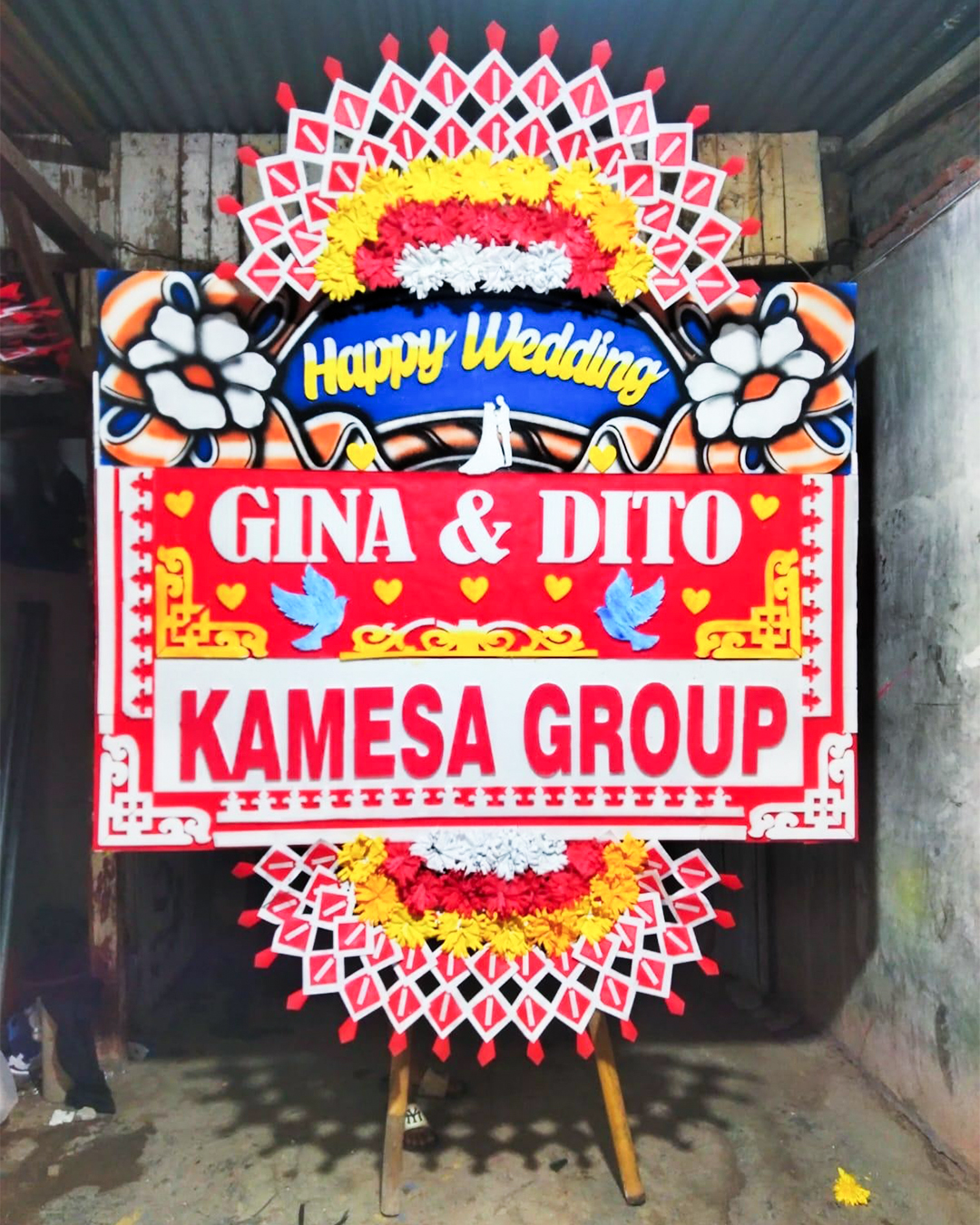 Karangan Bunga Papan - Wedding - New 001