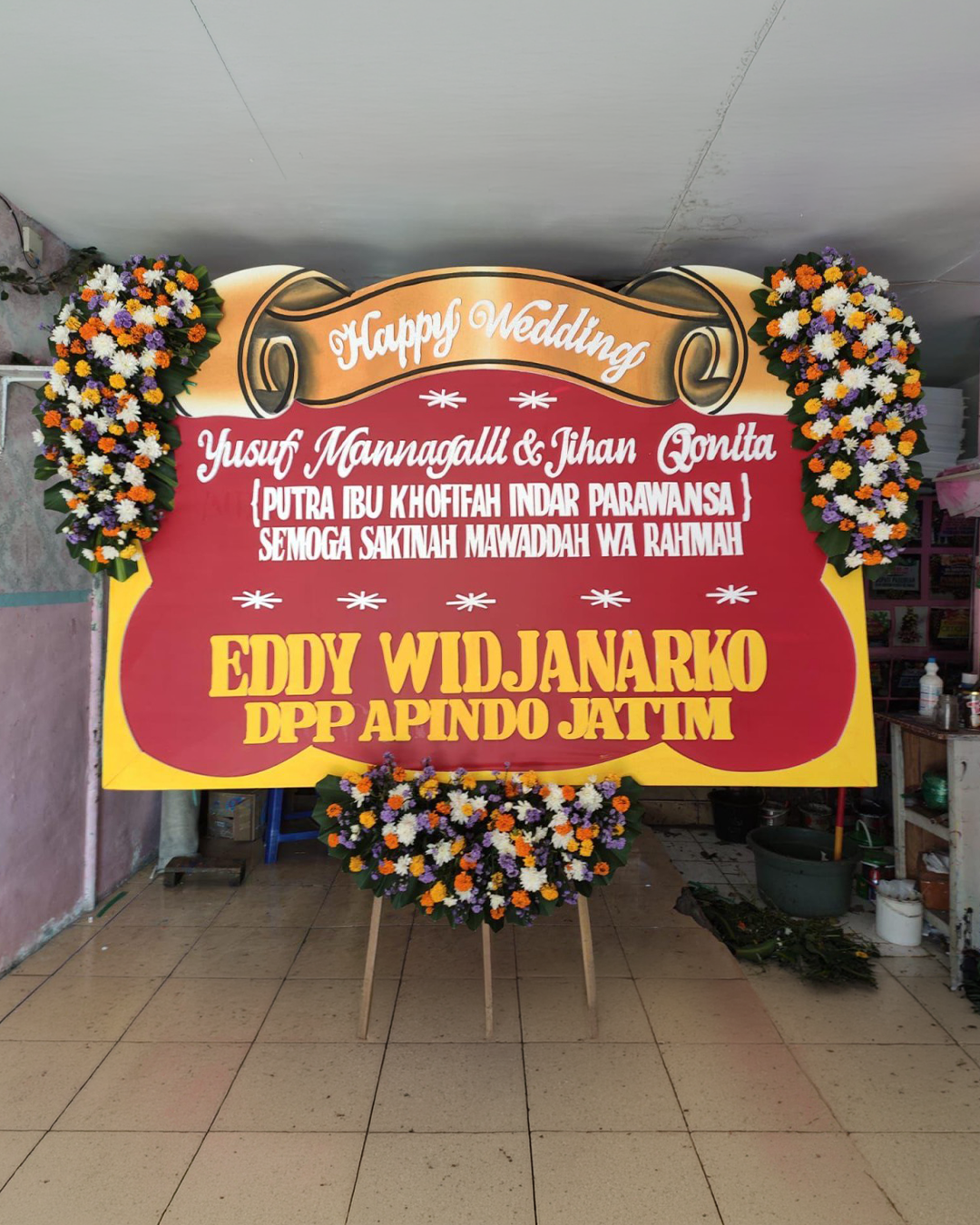 Karangan Bunga Papan - Wedding - New 004