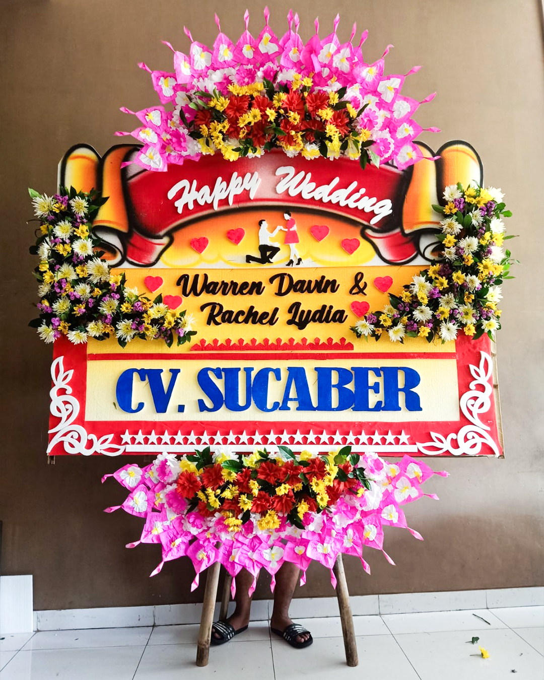 Karangan Bunga Papan - Wedding - New 005
