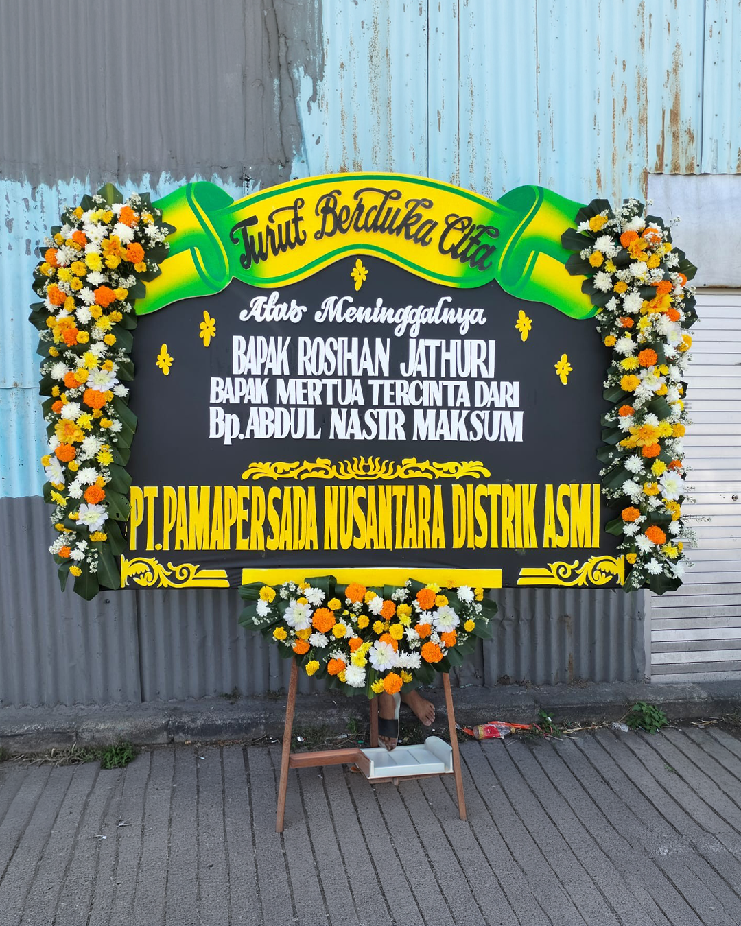 Karangan Bunga Papan - Dukacita - New 004