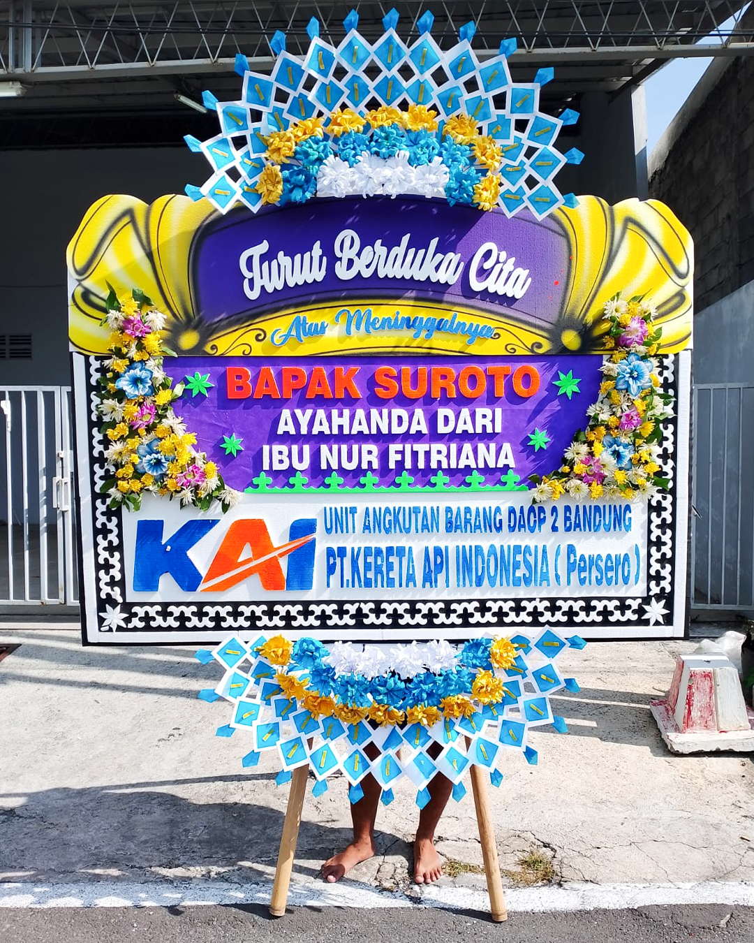 Karangan Bunga Papan - Dukacita - New 003