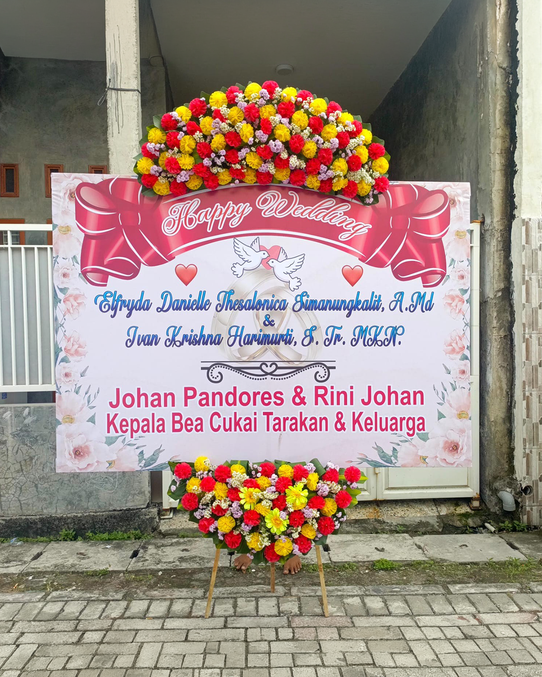 Karangan Bunga Papan - Wedding - New 004