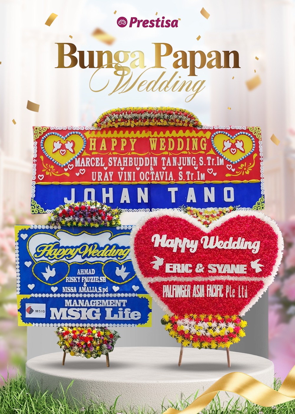 Bunga Papan Wedding Prestisa