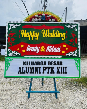 Bunga Papan Wedding - Pekanbaru 06