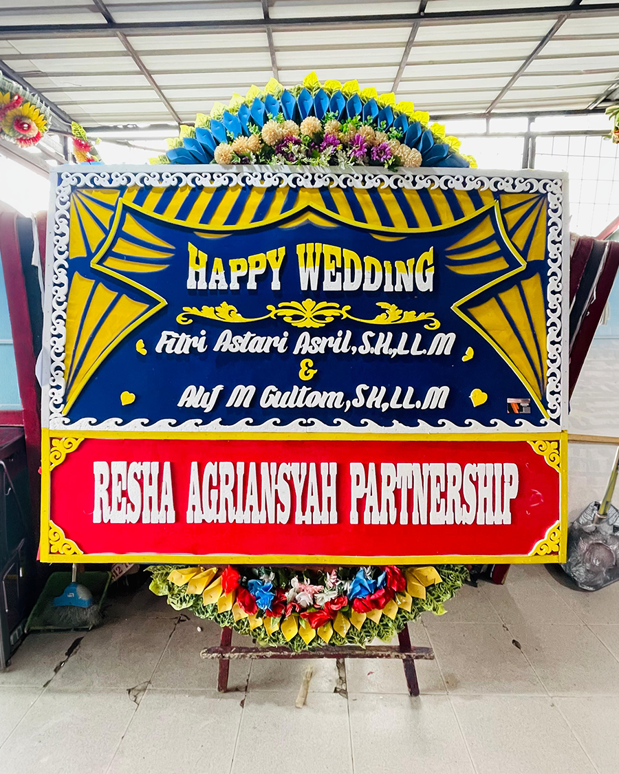 Bunga Papan Wedding - Pekanbaru 09