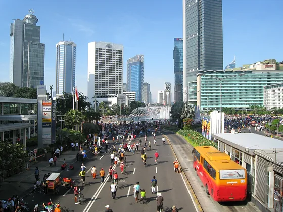 Kawasan Jalan MH Thamrin di pusat Jakarta