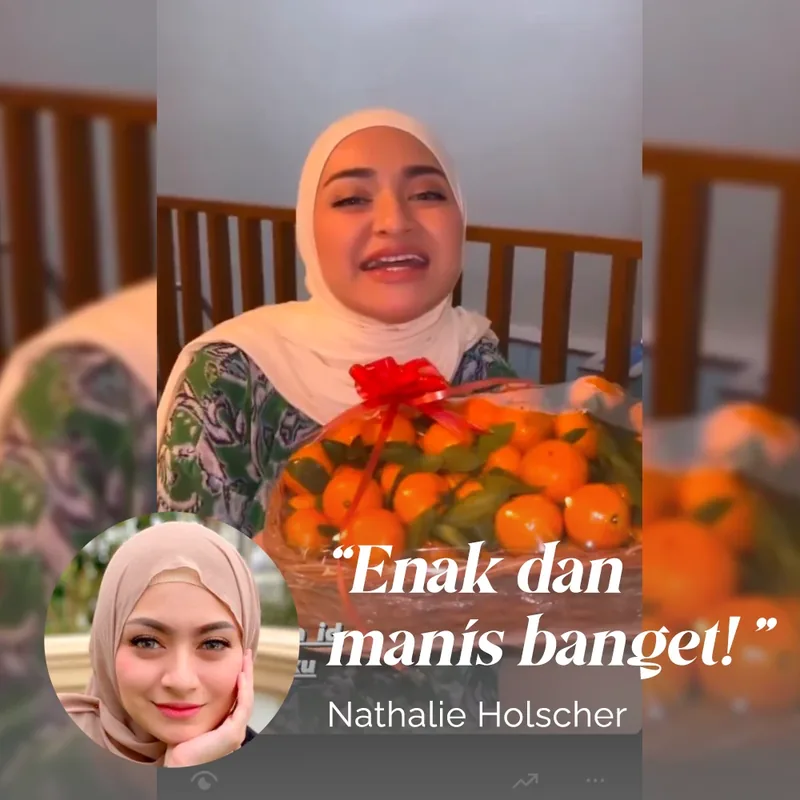 Nathalie Holscher: &ldquo;Enak dan manis banget!&rdquo; tentang kiriman parsel buah Prestisa