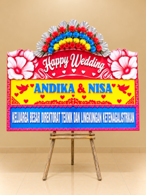 Bunga Papan Wedding - Solo 01