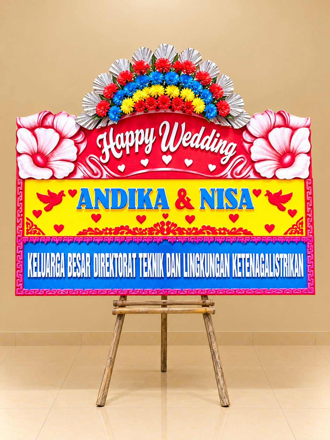 Bunga Papan Wedding - Solo 01