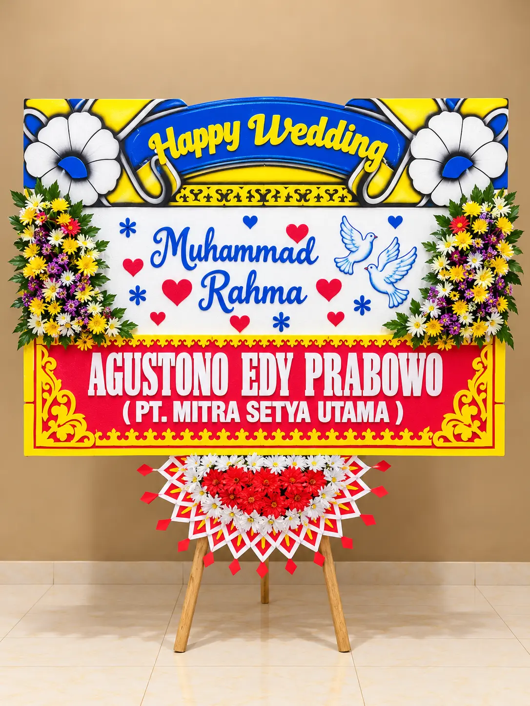 Bunga Papan Wedding - Solo 01